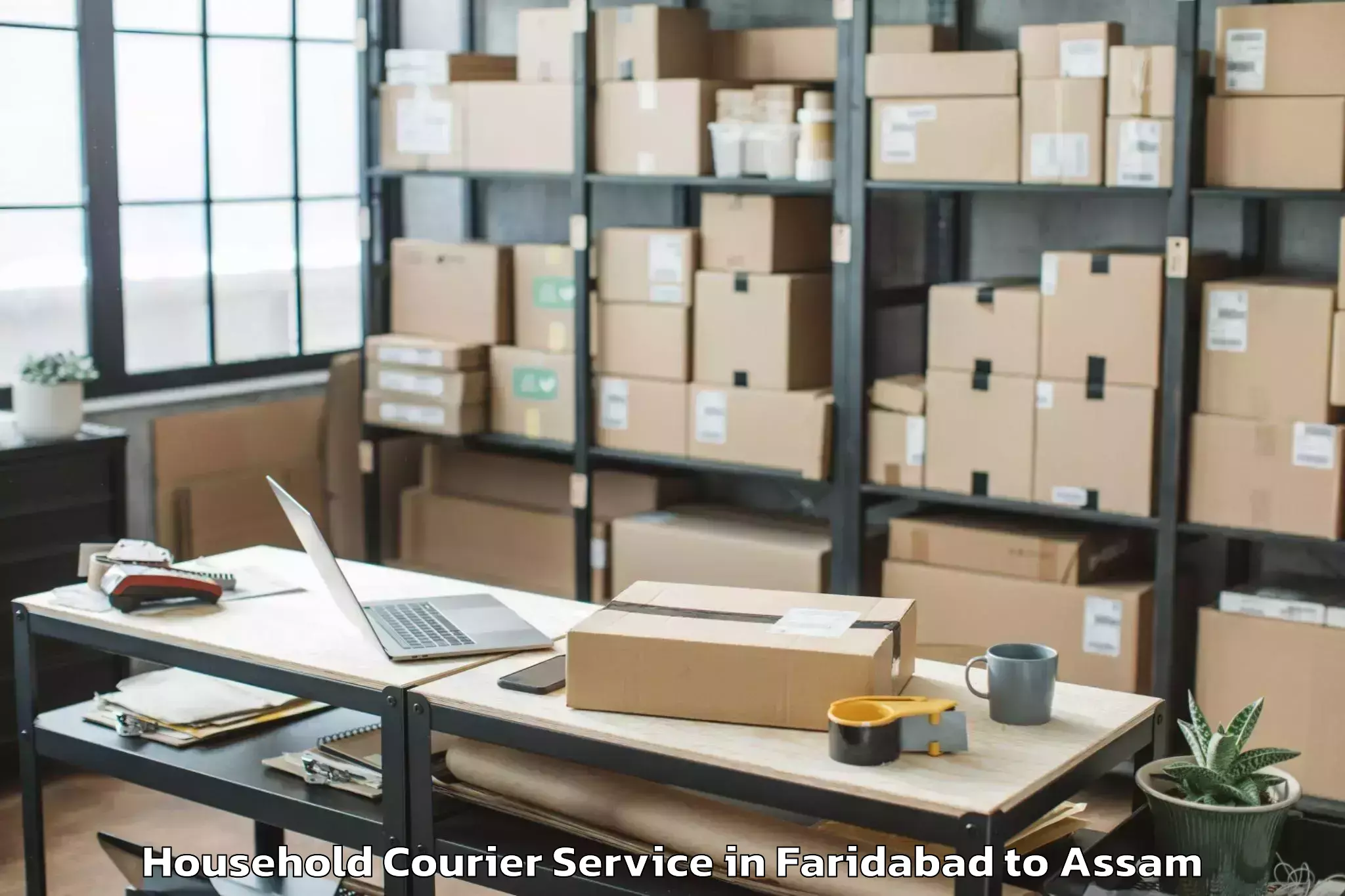 Affordable Faridabad to Kharupatia Household Courier